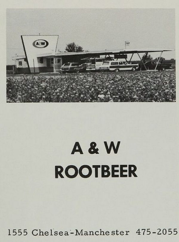 A&W Restaurant - Chelsea - 1555 Main St 1973 (newer photo)